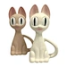 infant natural latex sitting cat teething toy